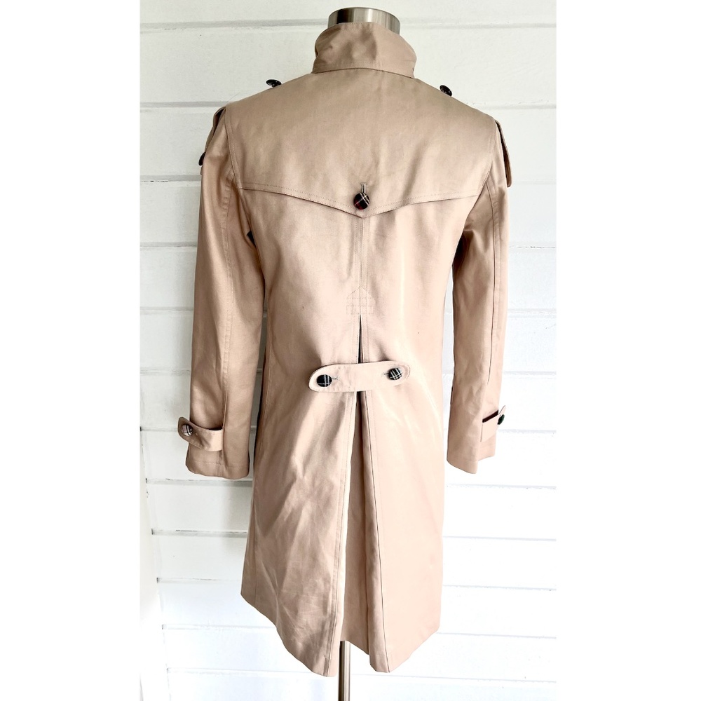 RAMDANE by Ramdame Touhami Trench Coat with Surplus Plaid Buttons - M - Picture 5 of 16